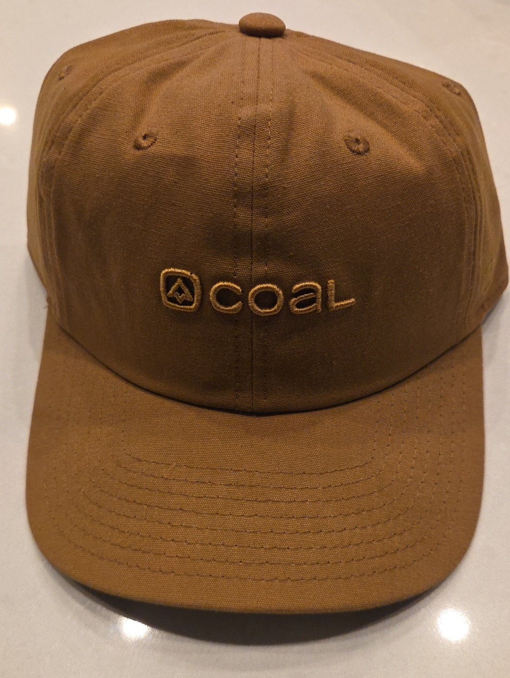 Coal The Encore Men's Tan Logo Baseball Cap with Embroidered Badge